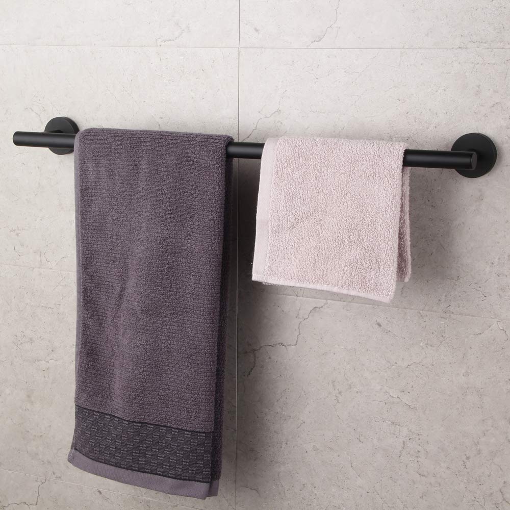 Gerzwy Bathroom Towel Bar 30'' Stainless Steel Towel Bar Matte Black Contemporary Style Wall Mount For Bath Kitchen Ag1101C75-Bk